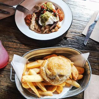 NZ Meat Pie and Chips