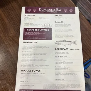 Menu. No Dungeness after it&apos;s namesake. Weird