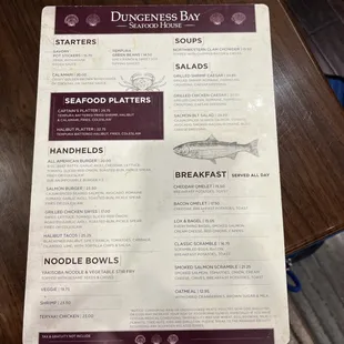 No Dungeness on the menu? Wtf?