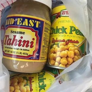 Tahini and chick peas