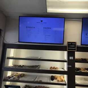 display of donuts