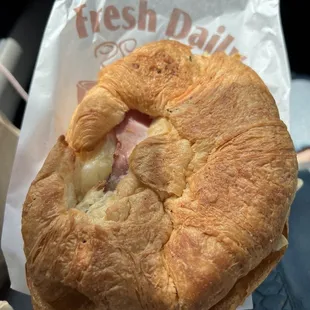 Ham and cheese croissant