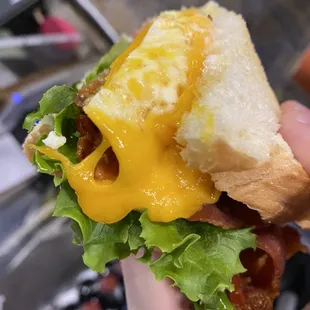 B.B.B.B.B.L.T w/ Runny Egg and Cheddar Cheese