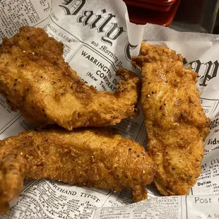 Hand breaded/cut chicken strips