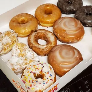 Our dozen minus blueberry glaze...I ate that one.