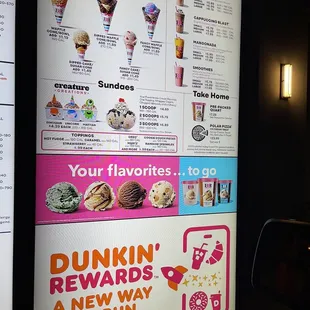  menu for dunkin&apos;s