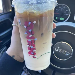 Toasted Almond Iced Macchiato