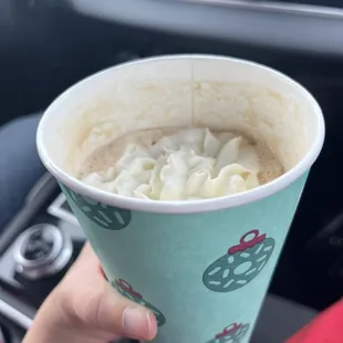 Signature latte from Dunkin