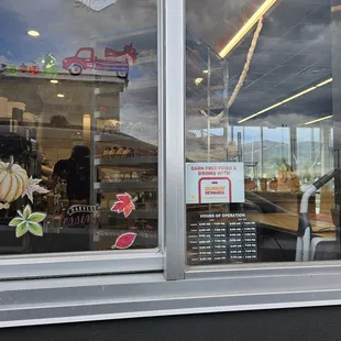  the reflection of a truck in a store window