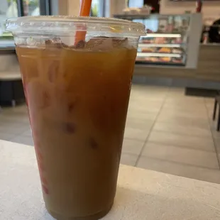 Iced coffee with oat milk