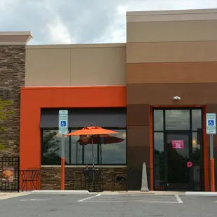  the entrance to a restaurant