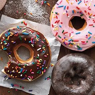 food, dough desserts, donuts