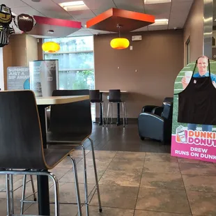 Sitting area has comfy chairs