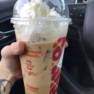 Half full ice Latte