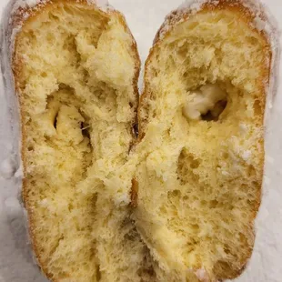 Vanilla creme "filled" donut.