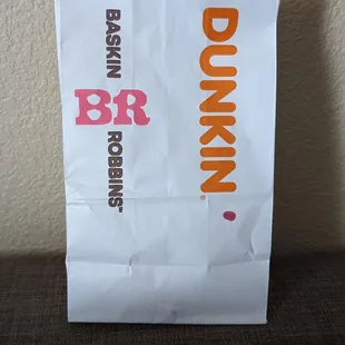 Packaging. It's a Baskin' Robbins - Dunkin' combo store.