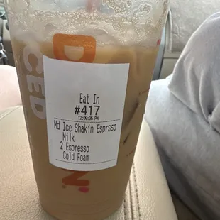 Sabrina carpenter BROWN SUGAR shaken esspresso.(no brown sugar included for some reason)