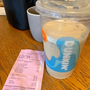 An "iced cappuccino with whip cream"