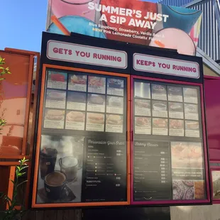 July 2017 drive-thru menu