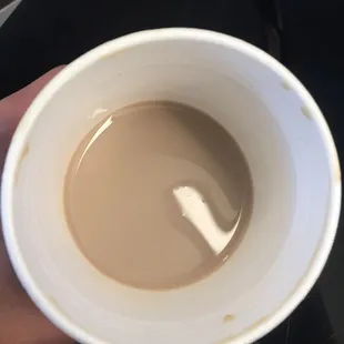 I ordered a medium chai and my cup was less than half full...