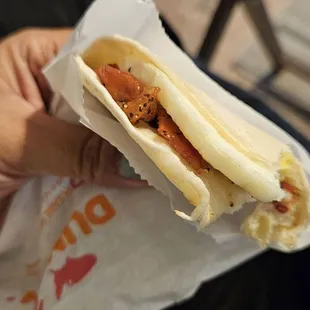 Wake up wrap with black pepper bacon