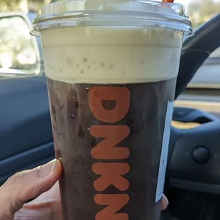 Cold brew with salted caramel cold foam