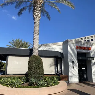 Shades drawn on patio