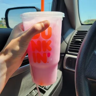 Large Strawberry Dragonfruit Coconut Refresher