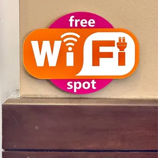  a free wifi spot sign