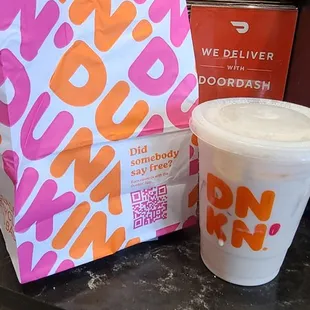 2 Boston Kreme &amp; Small Iced Chai Latte