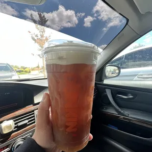 Cold brew with sweet cold foam. This is a medium size!