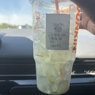 ice latte with matcha