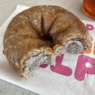 Blueberry glazed doughnut