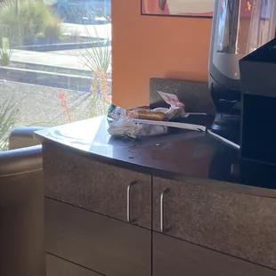Overflowing trash