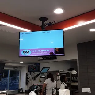 Track your order on the screen.