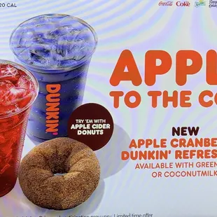  two drinks and a donut