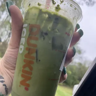 Matcha with too much powder not blended
