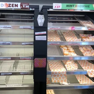  a display of donuts in a store