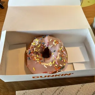 Strawberry sprinkle donut