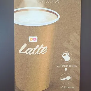  a cup of latte