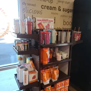  a shelf of products in a store