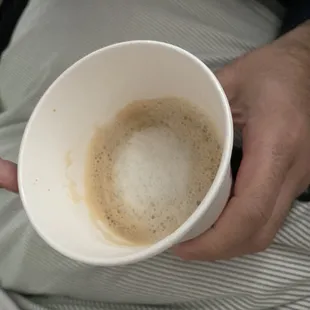 My half filled Cappuccino