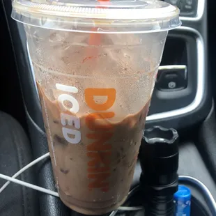 A mocha iced coffee