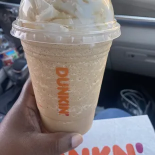 Butter pecan frozen coffee