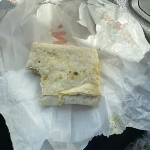 Tiny square chicken wrap not worth the $5+