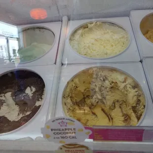 World class chocolate, pineapple coconut,praline n cream