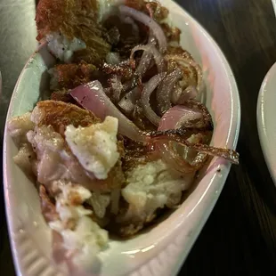 Hash brown balls with onions