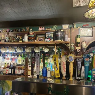 a bar filled with alcohol