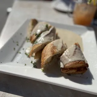 Gorgonzola bread - delicious sauce and the bread was the perfect texture!