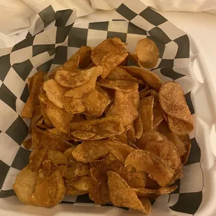 The Dunmire's chips that were advertised to be covered in 5 cheeses, sour cream, and salsa.